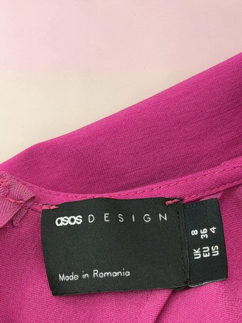 ASOS Design Structured Knit Fuchsia Dress - Picture 2 of 4